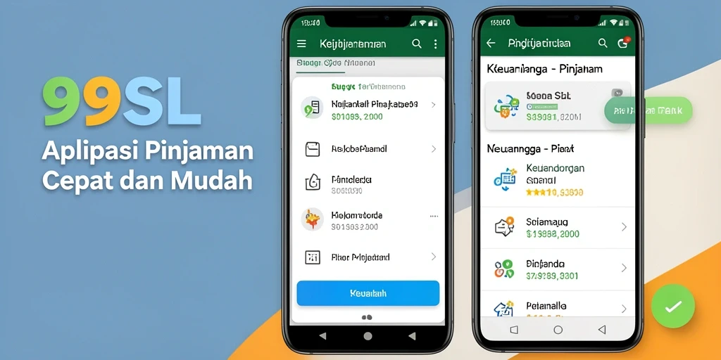 Antarmuka aplikasi 99SL yang mudah digunakan untuk pinjaman.
