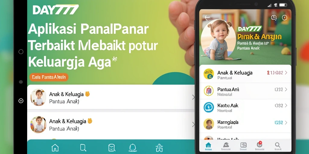 Tampilan antarmuka aplikasi DAY777 untuk memantau anak.