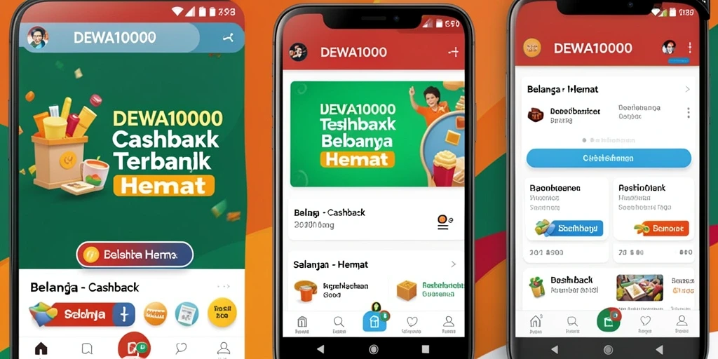 Antarmuka DEWA1000 yang menarik dan mudah digunakan untuk cashback.