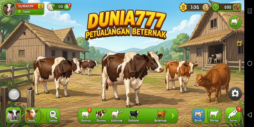 Antarmuka game Beternak yang menarik dan ramah pengguna.