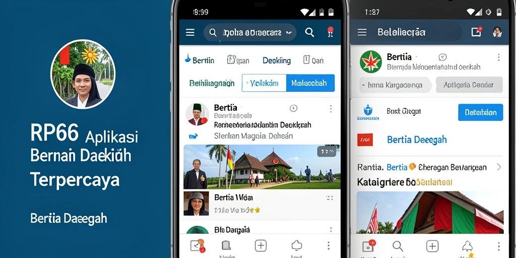 Antarmuka RP66 menampilkan berita daerah dengan jelas dan mudah diakses.