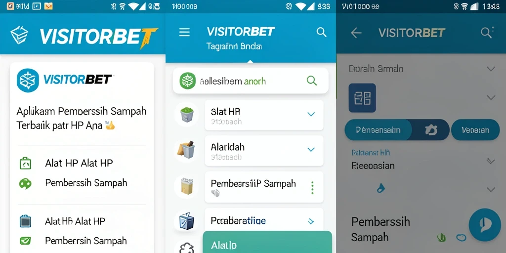 Tampilan antarmuka pembersih sampah VISITORBET yang user-friendly.