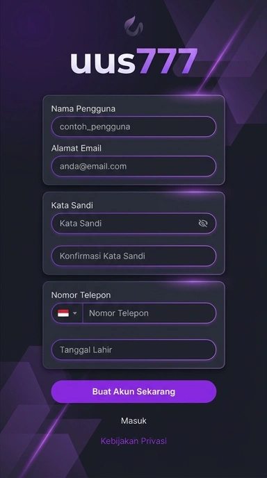 Panduan Registrasi Akun Baru uus777 untuk Android